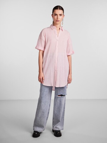 PIECES Shirt Dress 'Terra' in Pink