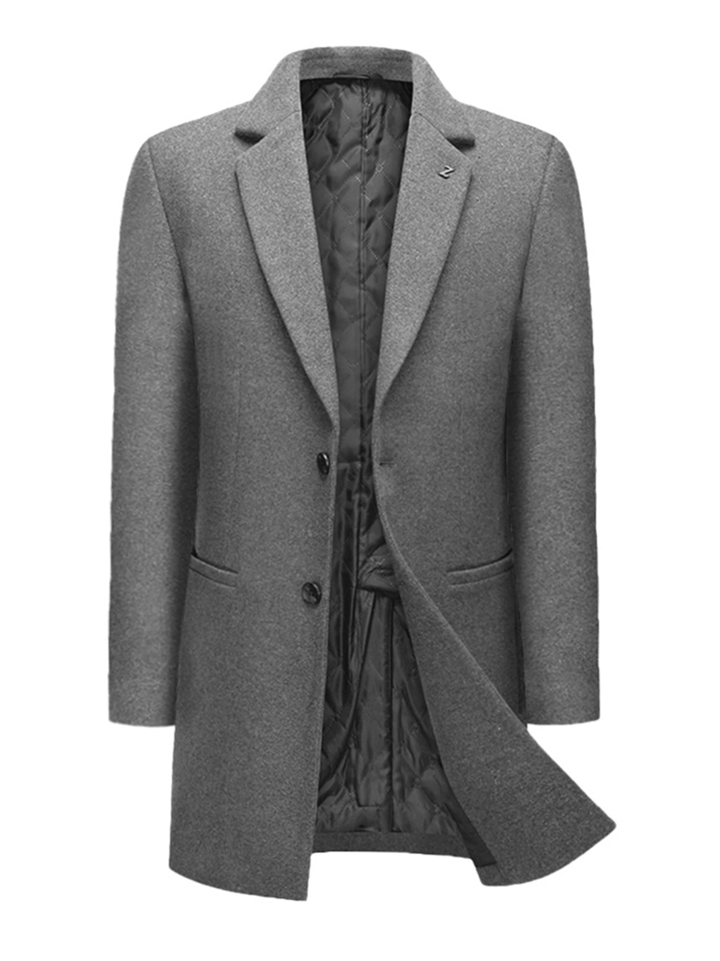YOUTHUP Winter Coat in Grey: front
