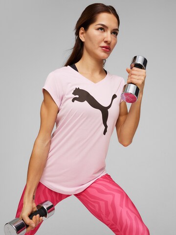 PUMA Λειτουργικό μπλουζάκι 'Favorite Heather' σε ροζ