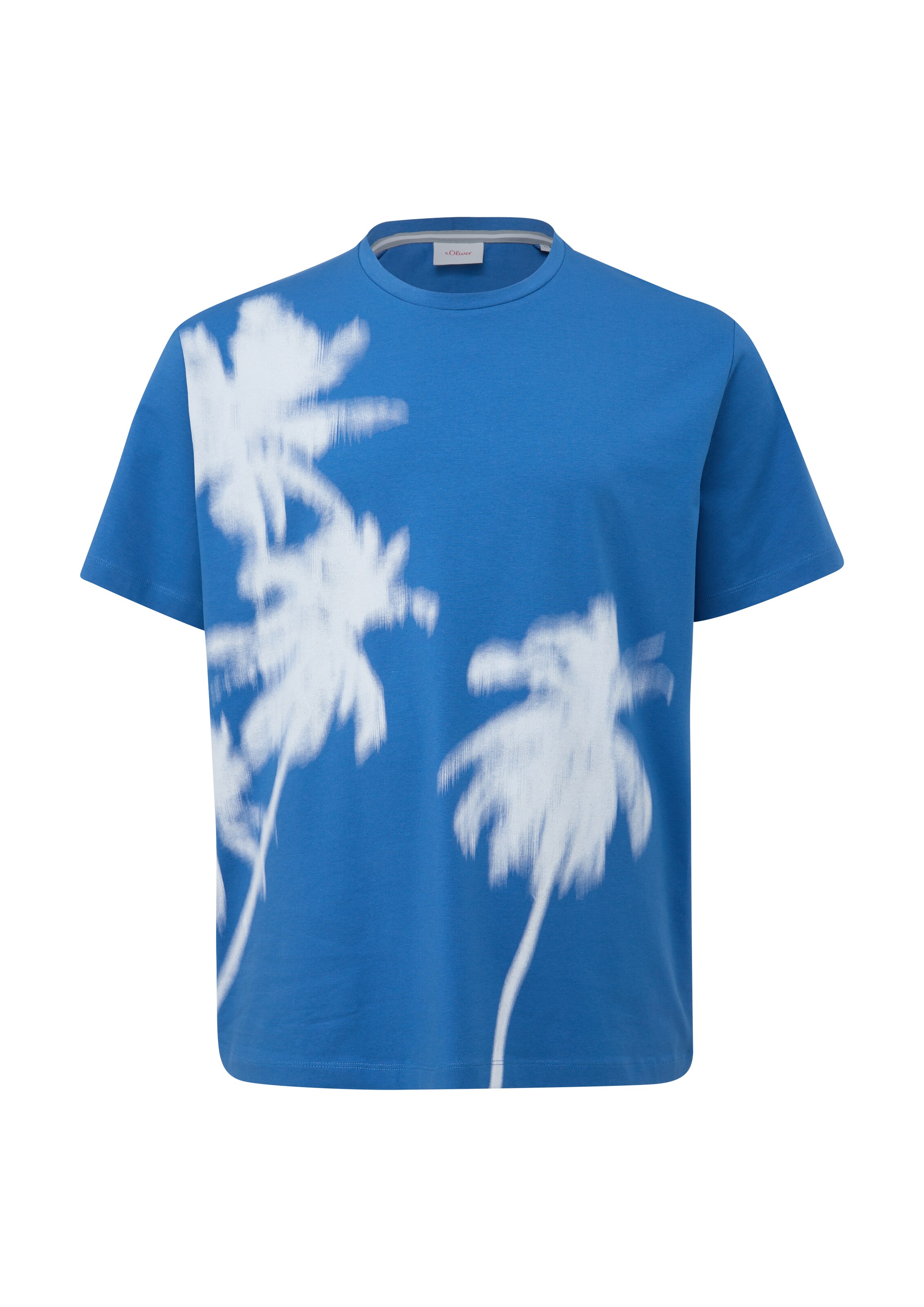 s.Oliver Men Big Sizes Shirt in Blue: front