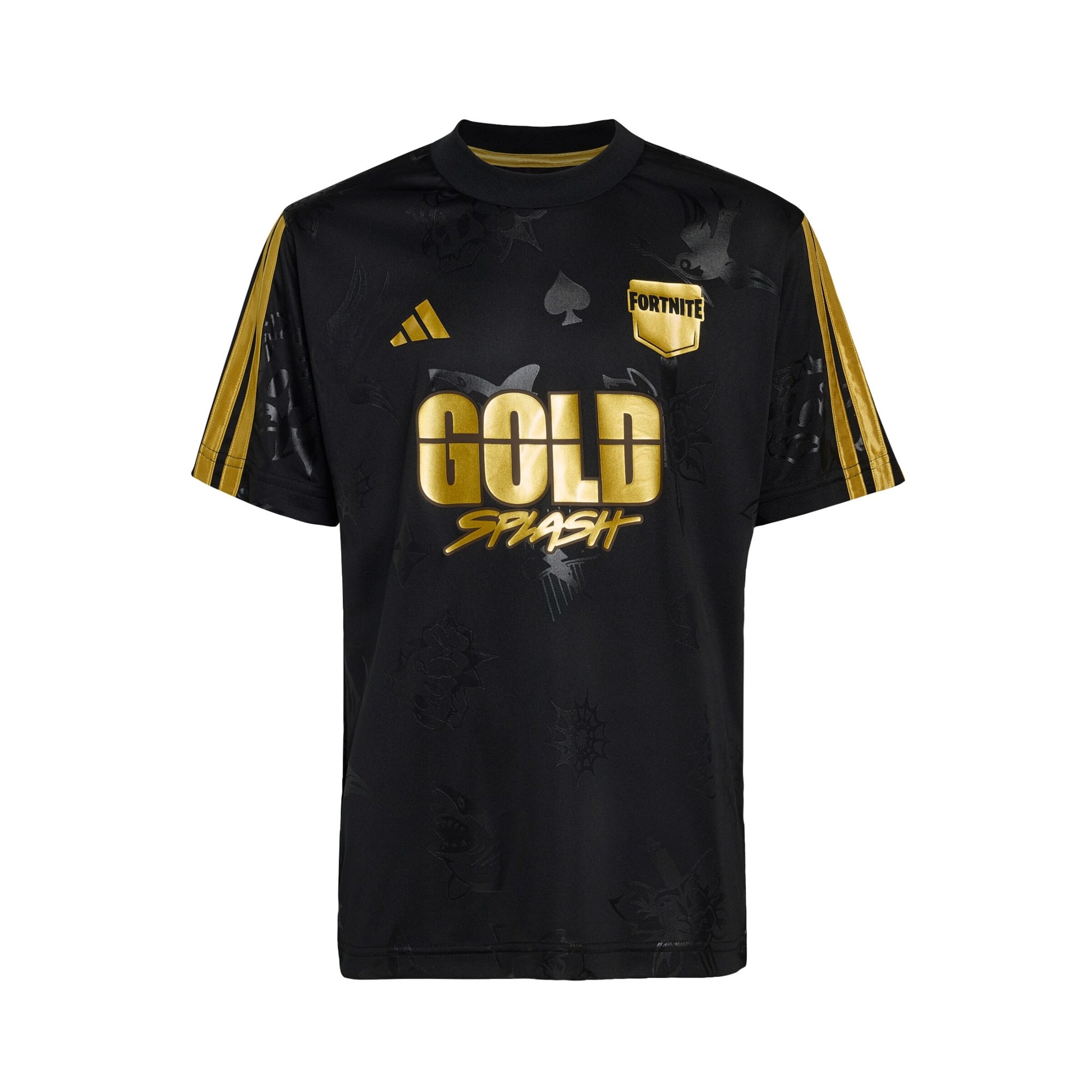 juoda ADIDAS SPORTSWEAR Sportiniai marškinėliai 'Adidas X Fortnite Midas': priekis