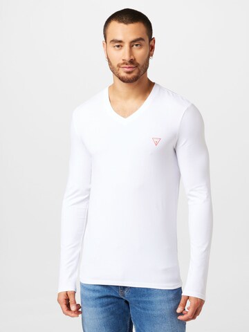 GUESS - Camiseta en blanco: frente