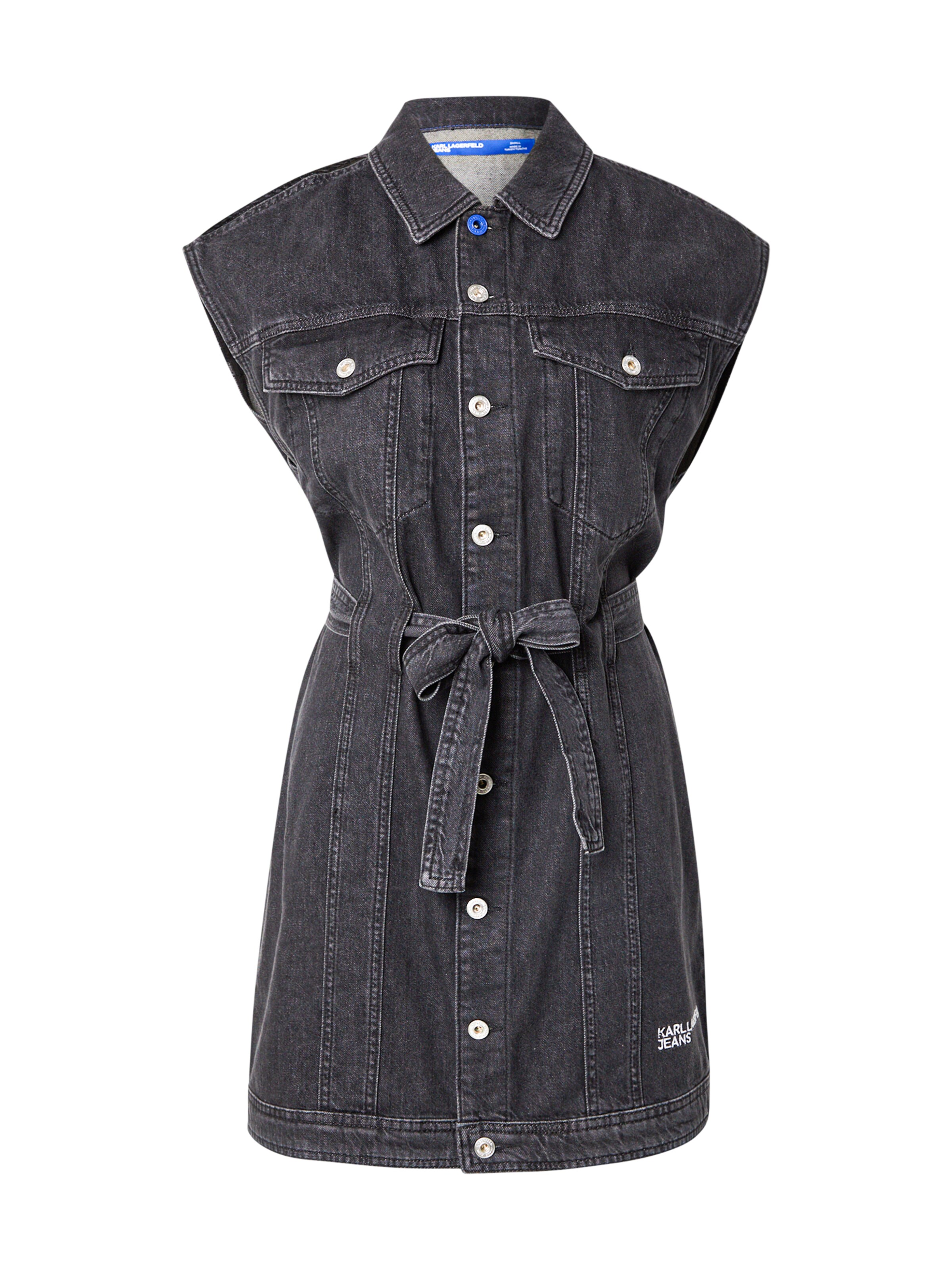 KARL LAGERFELD JEANSKošulja haljina - crna boja: prednji dio