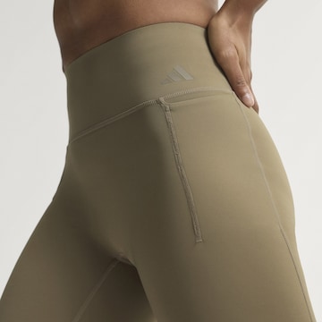 ADIDAS PERFORMANCE Skinny Παντελόνι φόρμας 'Optime Workout' σε πράσινο