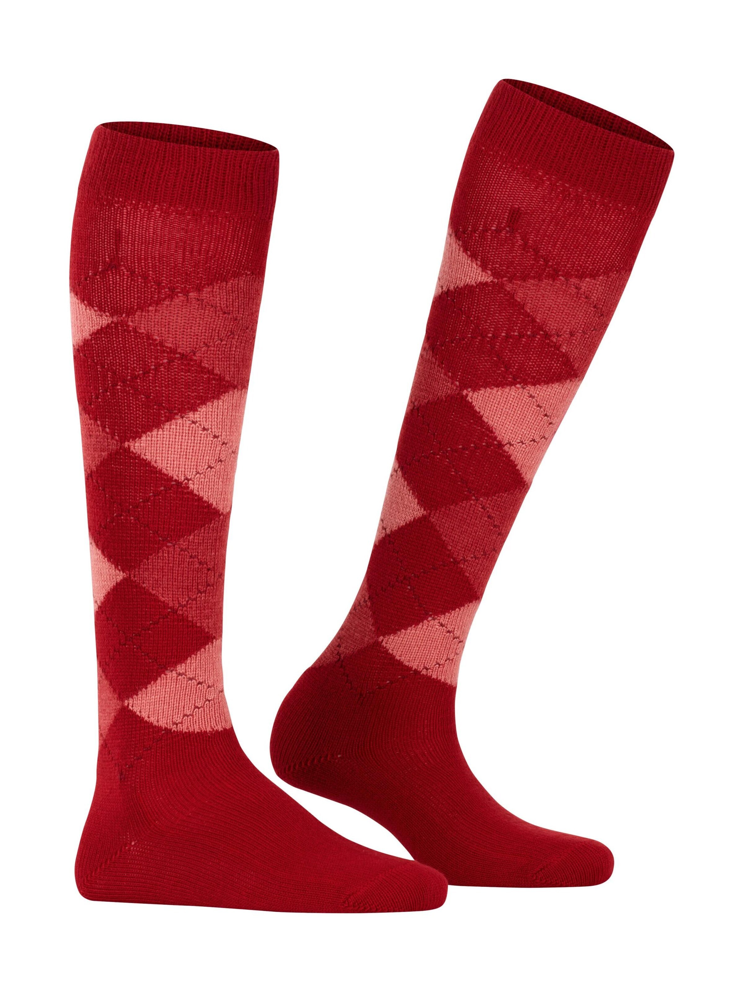 BURLINGTON Overknee Strümpfe 'Whitby'‌ in Rot