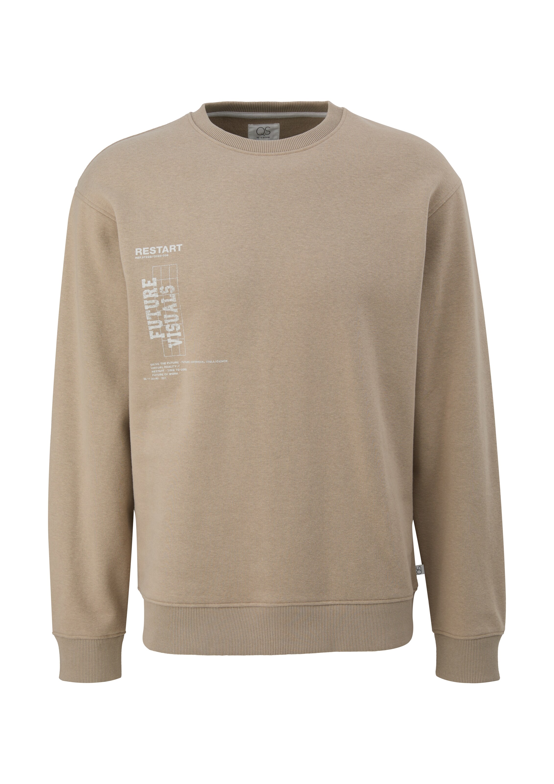 QS Sweatshirt in Beige: Vorderseite