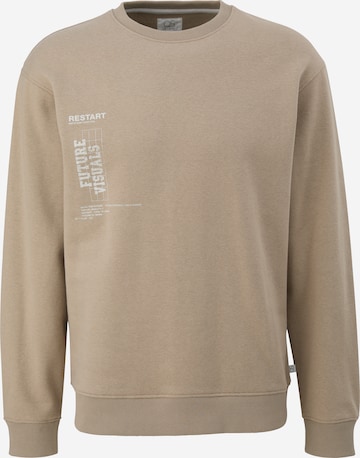 QS Sweatshirt in Bruin: voorkant