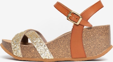 Bayton Sandal 'Venus' in Brown: front