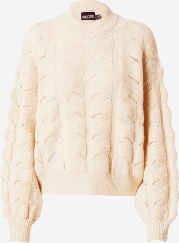 Pullover 'TANAYA' di PIECES in beige: frontale