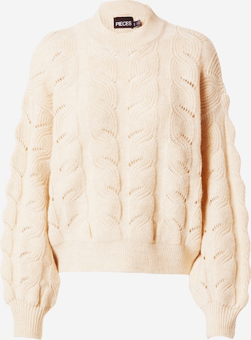 PIECES Pullover 'TANAYA' in Beige: predná strana