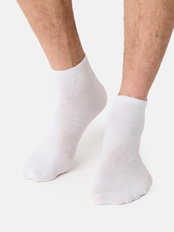 Chaussettes 'Classic' Nur Der en blanc : devant