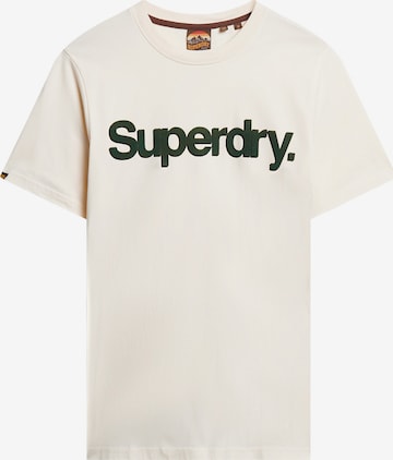 T-Shirt Superdry en beige : devant