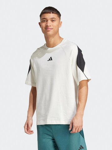 ADIDAS SPORTSWEAR Λειτουργικό μπλουζάκι 'Stadium' σε λευκό: μπροστά