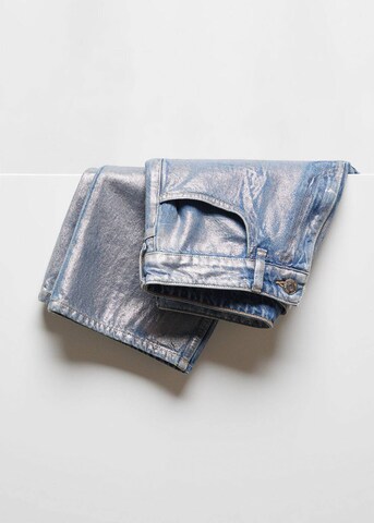 MANGO Regular Jeans 'Silver' in Silber