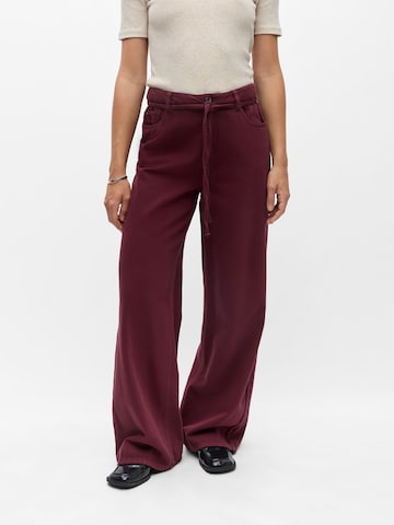OBJECT Wide Leg Jeans 'OBJRosie' in Rot: Vorderseite