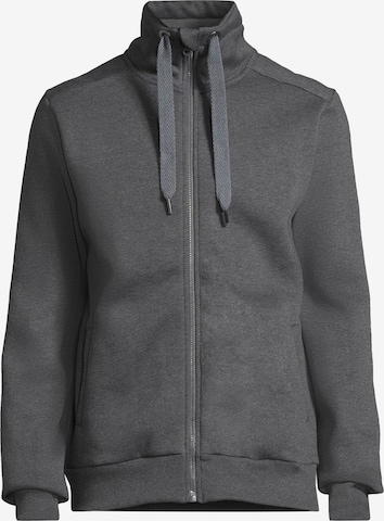 salzhaut Sweatvest 'Mool' in Grijs: voorkant