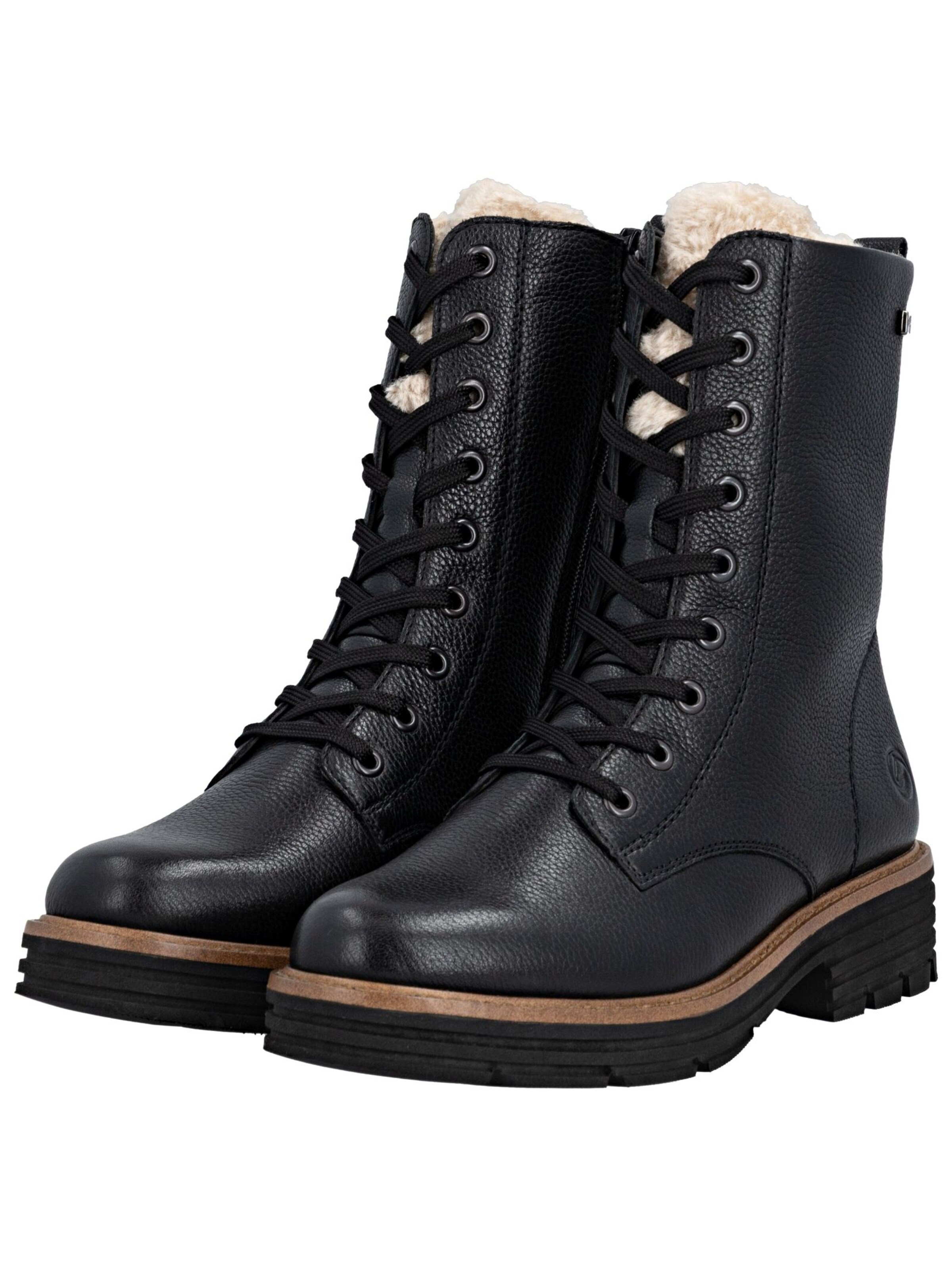 REMONTE Schnürstiefelette in Schwarz