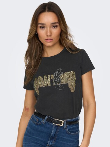 JDY T-Shirt 'FAROCK' in Schwarz