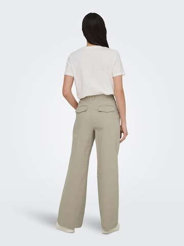 ONLY Regular Pleat-Front Pants 'ONLBiana' in Beige