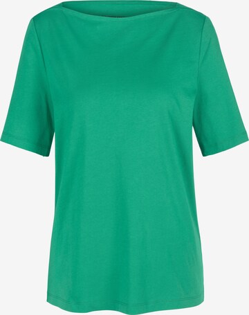 Green Cotton Shirt in Green: front