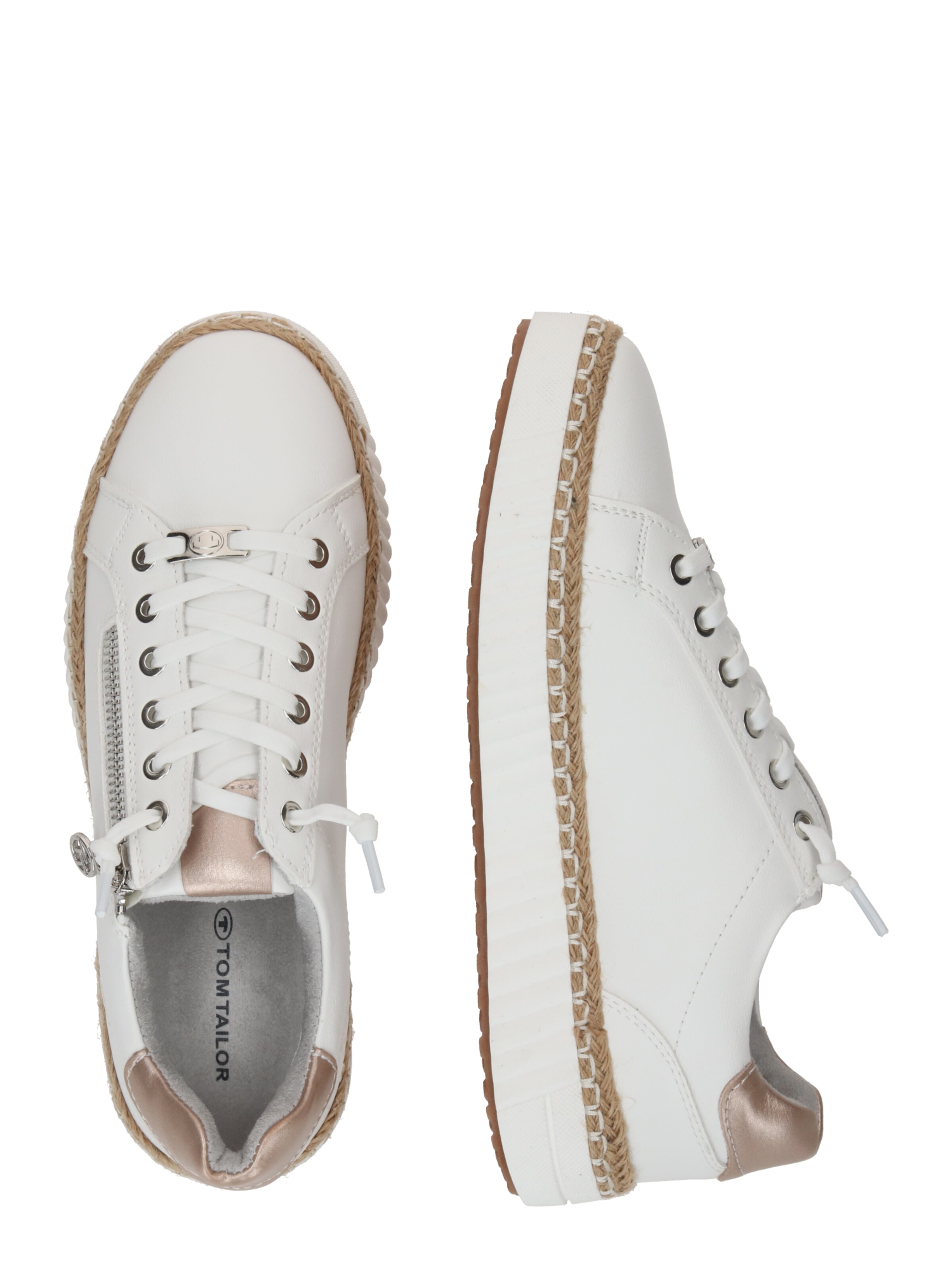 TOM TAILORNiske tenisice - bijela boja