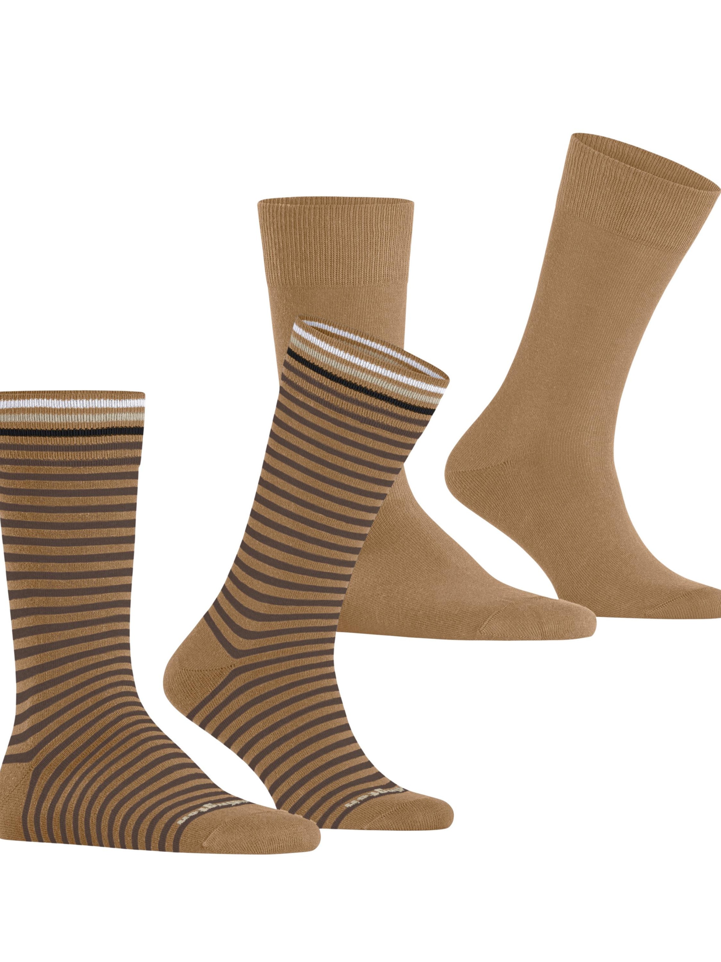 BURLINGTON Socks 'Everyday Stripe 2-Pack' in Brown