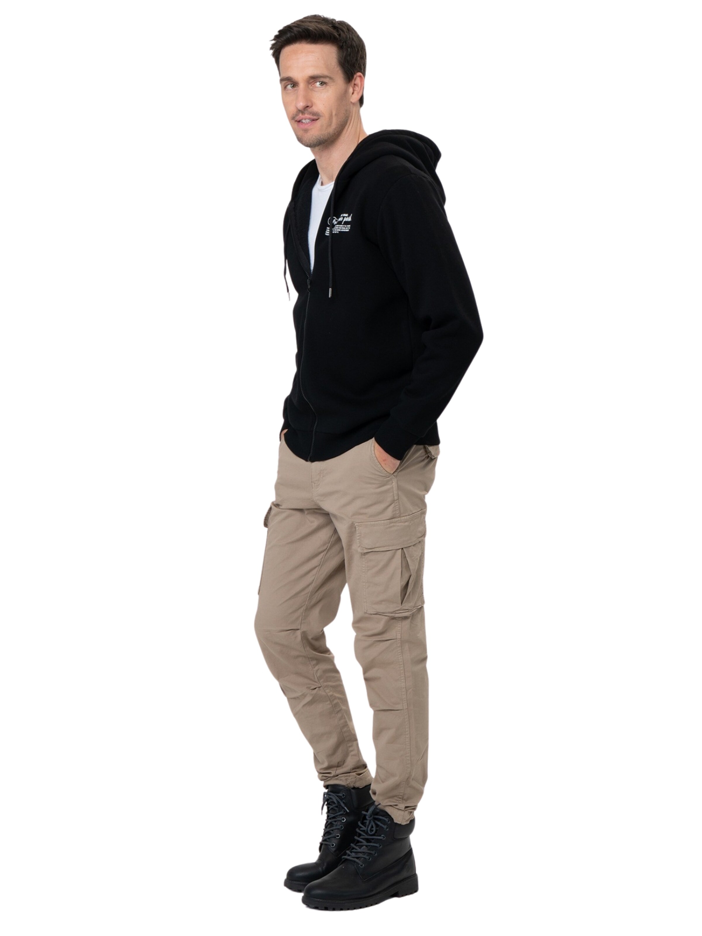 Key Largo Sweatjakke 'PATH' i sort: forside