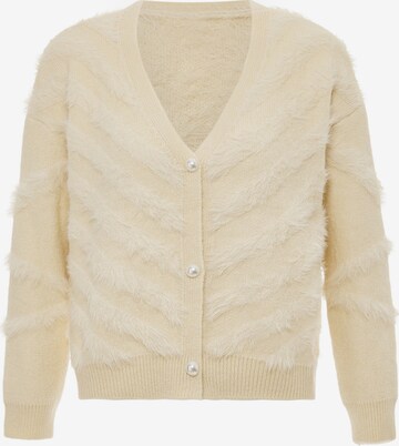 Cardigan swirly en beige : devant