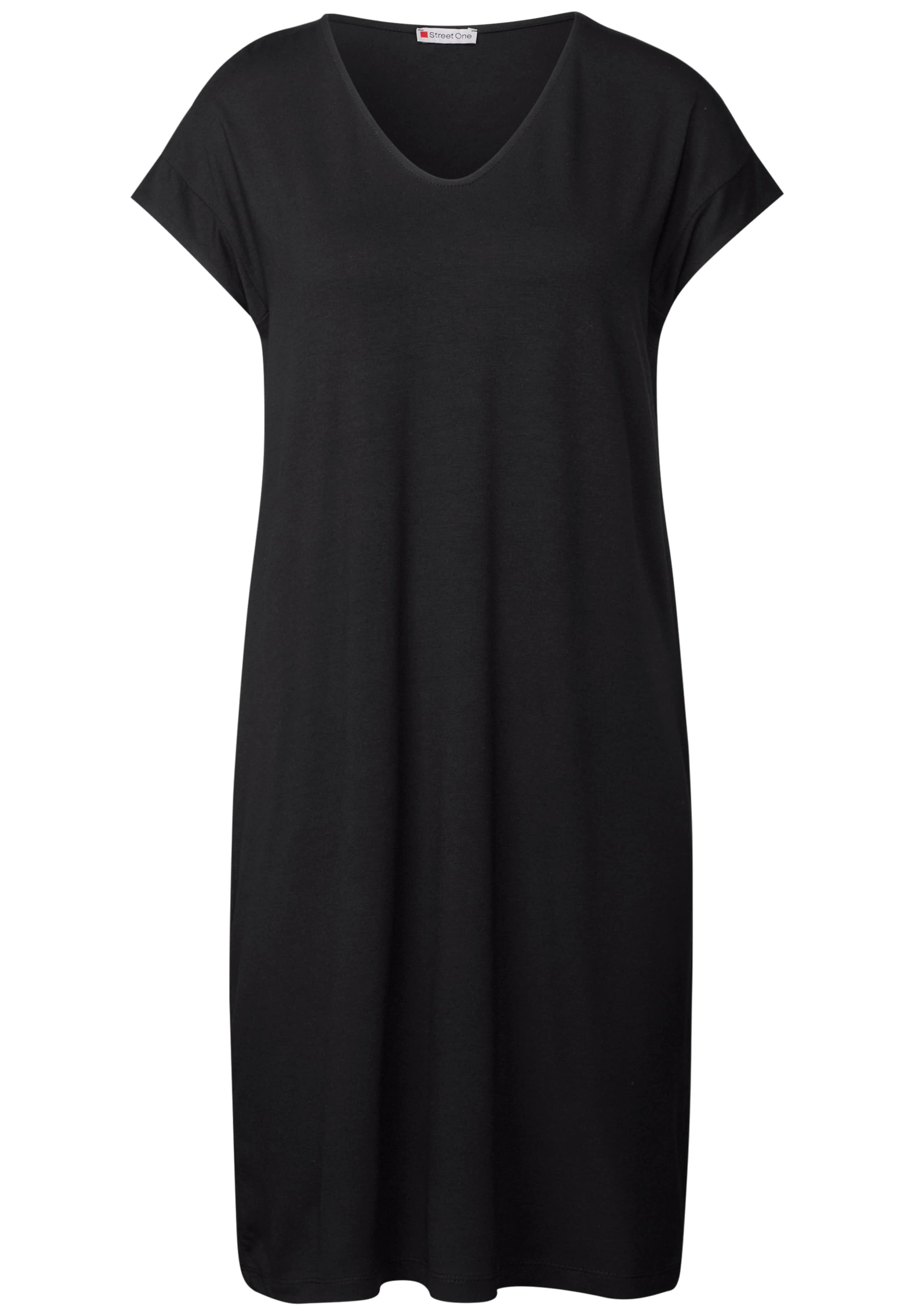 STREET ONE Jersey Kleid in Schwarz: Vorderseite