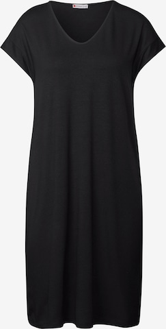 STREET ONE Jersey Kleid in Schwarz: Vorderseite