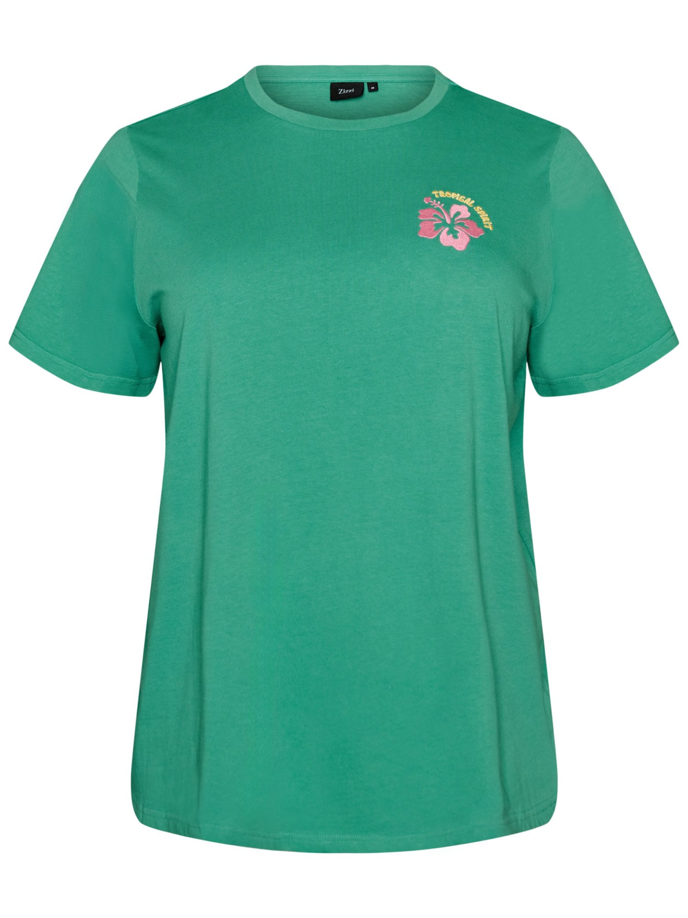 Zizzi Shirts 'Ewinna' i grøn: forside