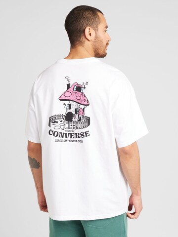 CONVERSE - Camiseta 'MUSHROOM COTTAGE' en blanco: frente