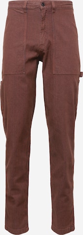 Tapered Pantaloni cargo 'CARLTON WORKER' di DENHAM in rosso: frontale