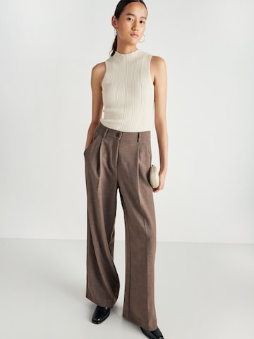 MSCH COPENHAGEN Wide leg Pantalon 'Rosina Michelle' in Bruin