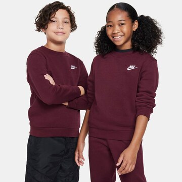 Nike Sportswear Sweatshirt 'Club Fleece' i röd: framsida