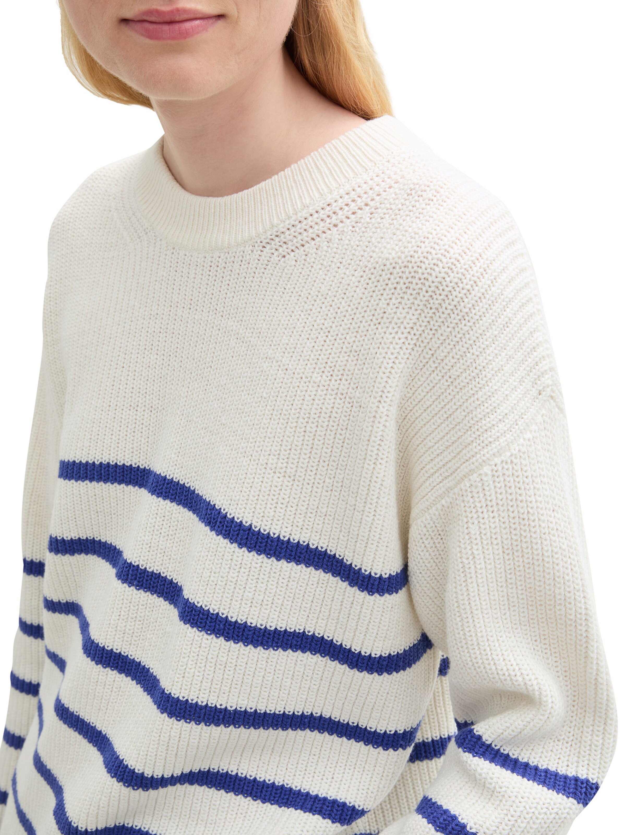 TOM TAILOR DENIM Sweater in White