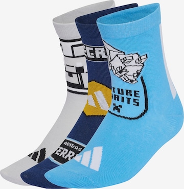 Chaussettes de sport 'Minecraft' ADIDAS SPORTSWEAR en bleu : devant
