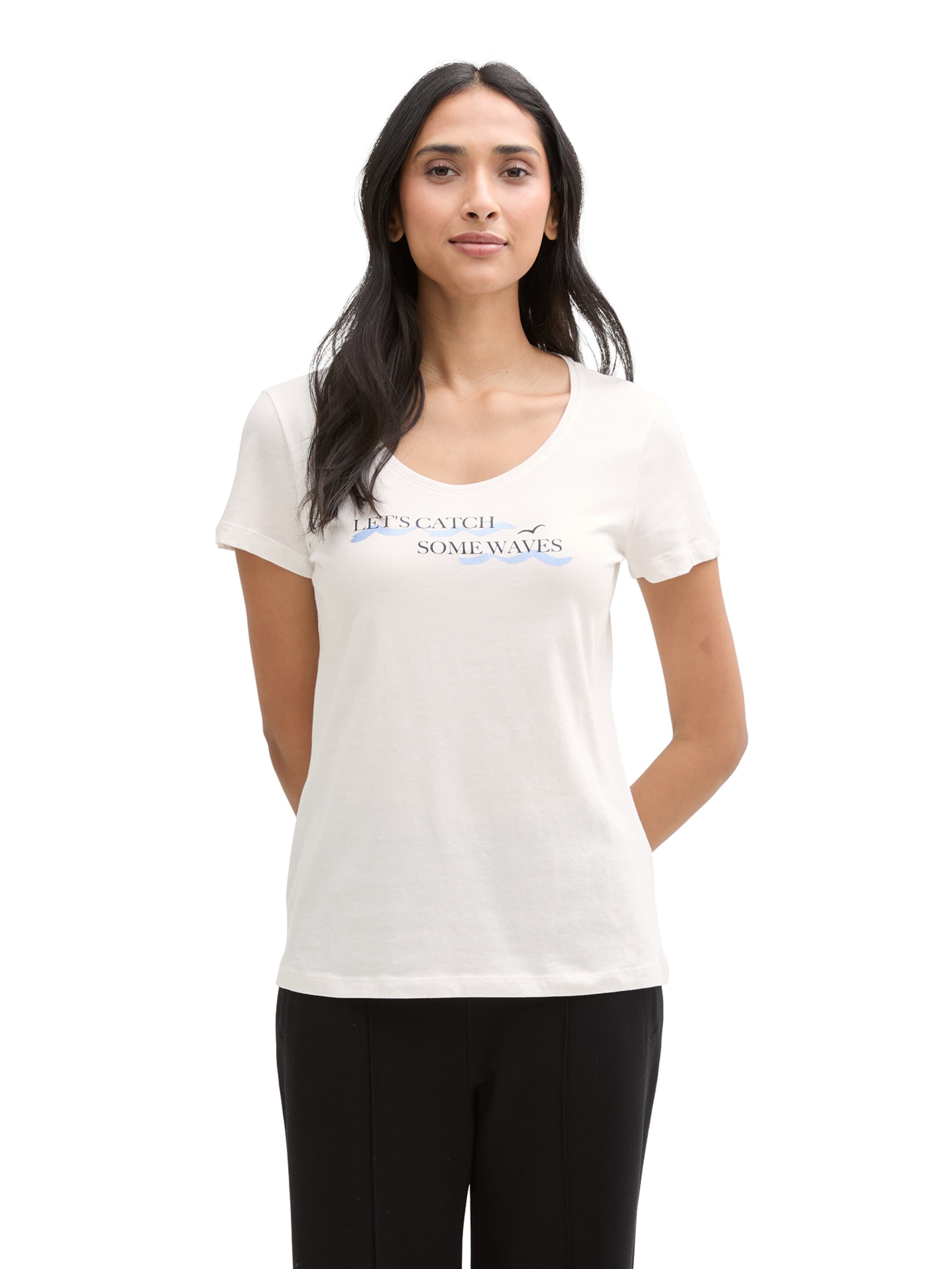 TOM TAILOR Koszulka w kolorze biały: przód