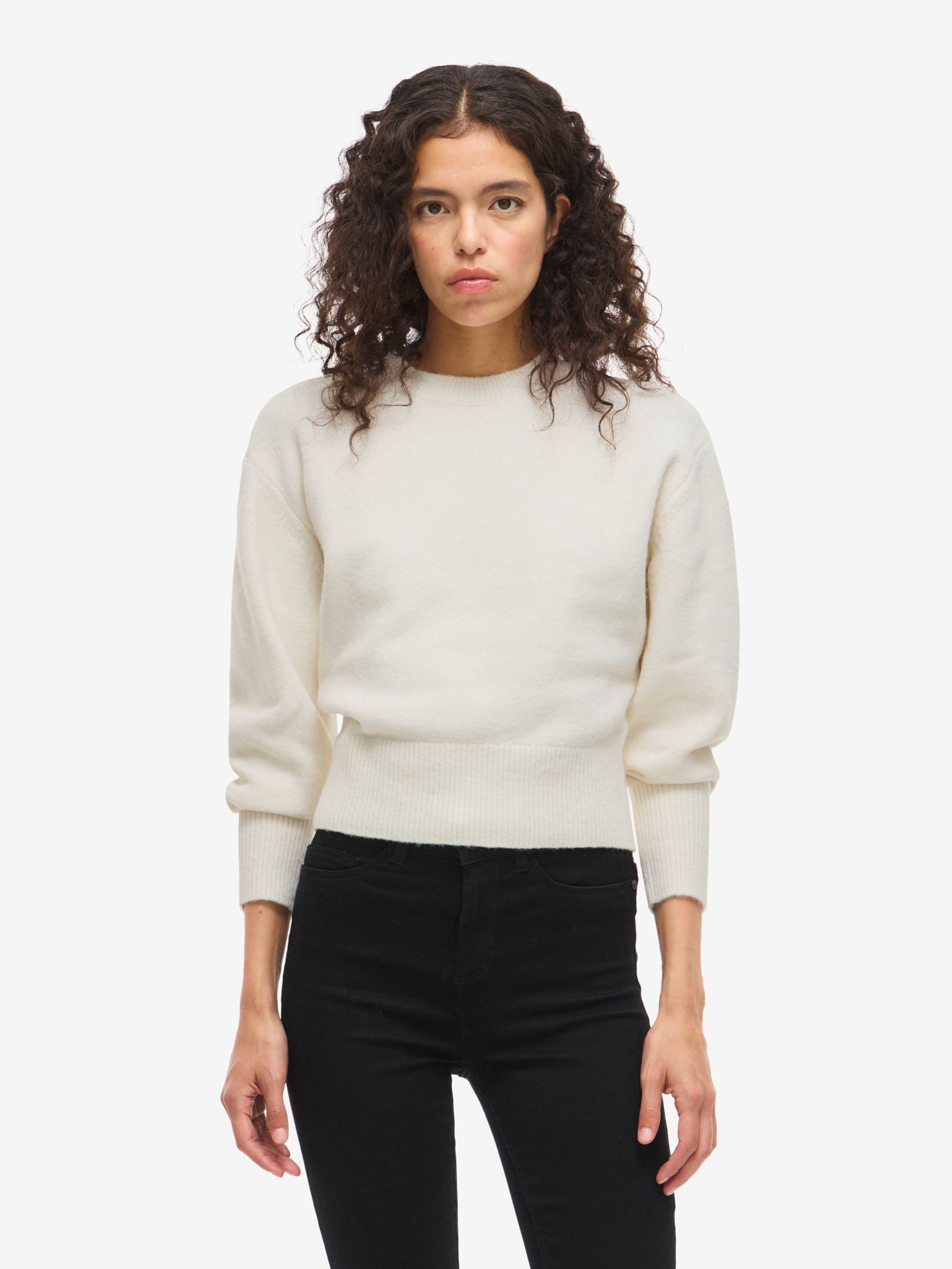 Pull-over Noisy may en beige : devant