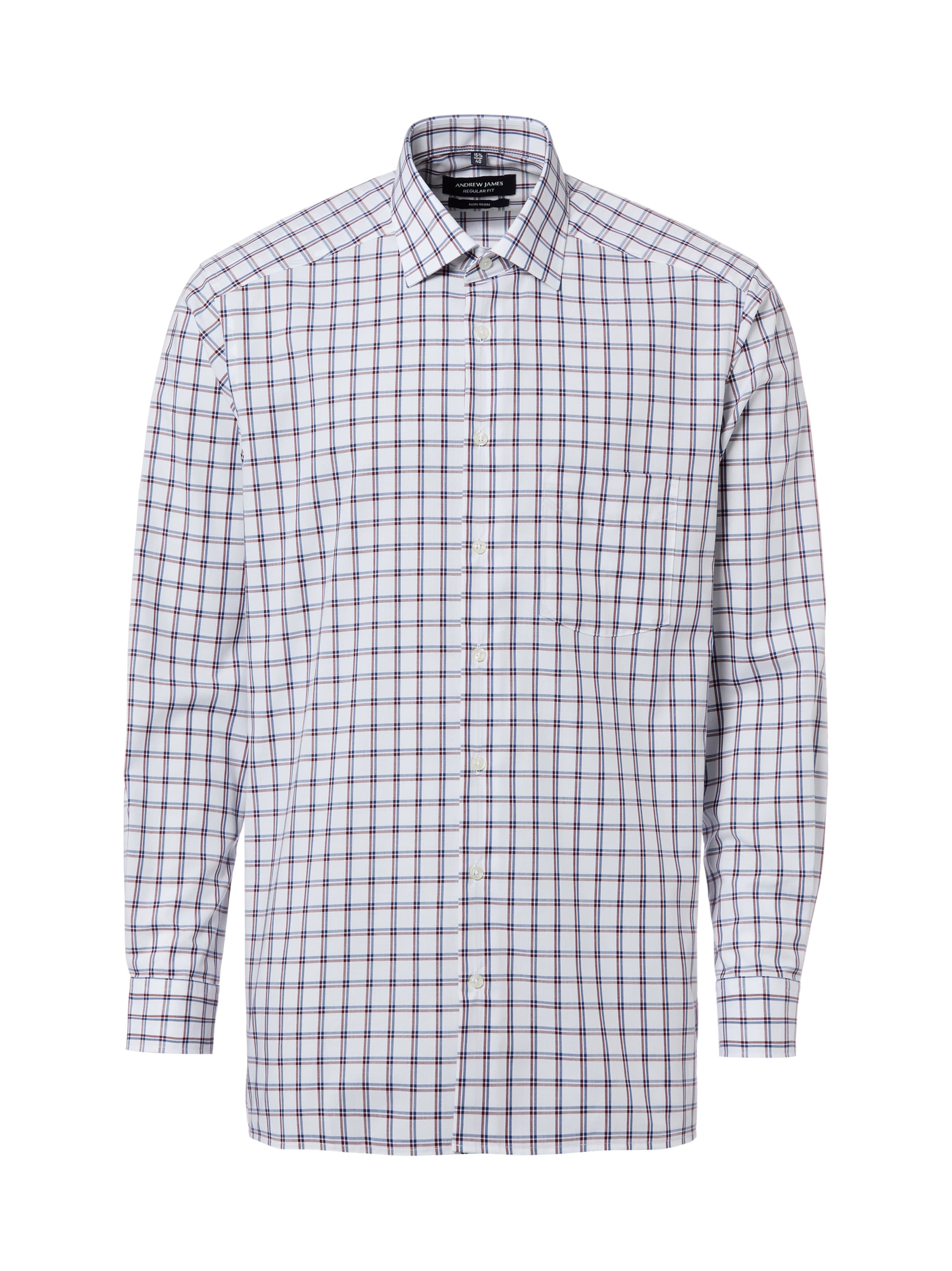 Andrew James Zakelijk overhemd in Wit: voorkant