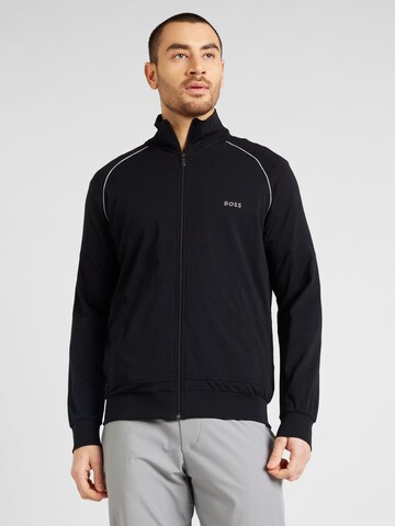 BOSS - Casaco em moletão 'Mix&Match' em preto: frente