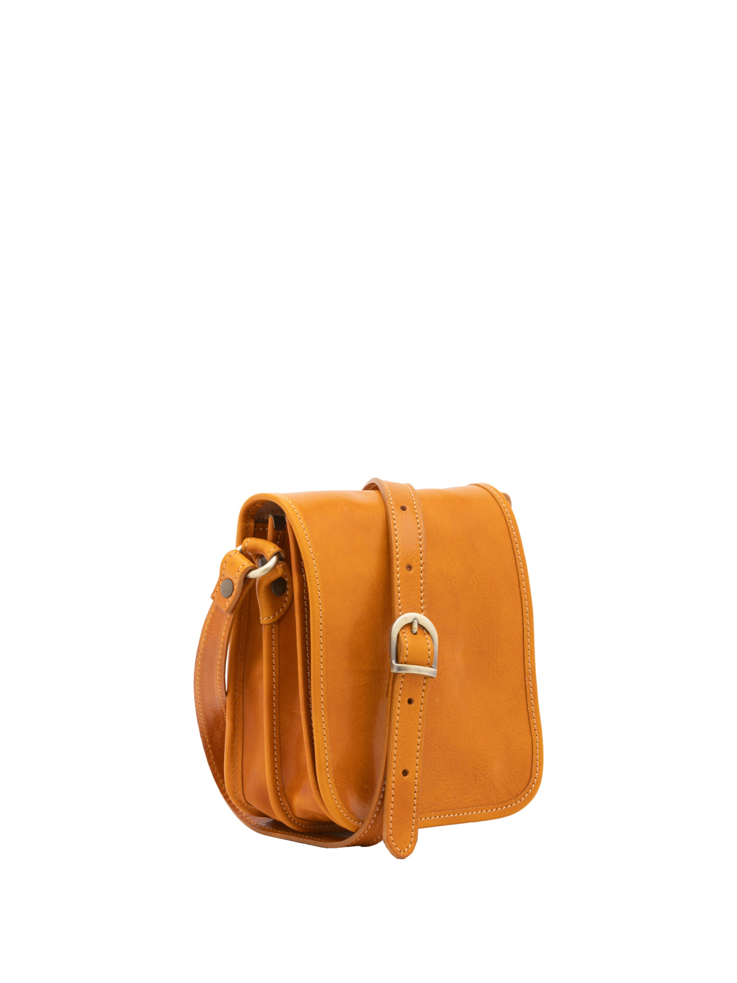 Borsa a tracolla 'Borsa a tracolla uomo vera pelle con calamita - Made in Italy' di I Fratelli in giallo