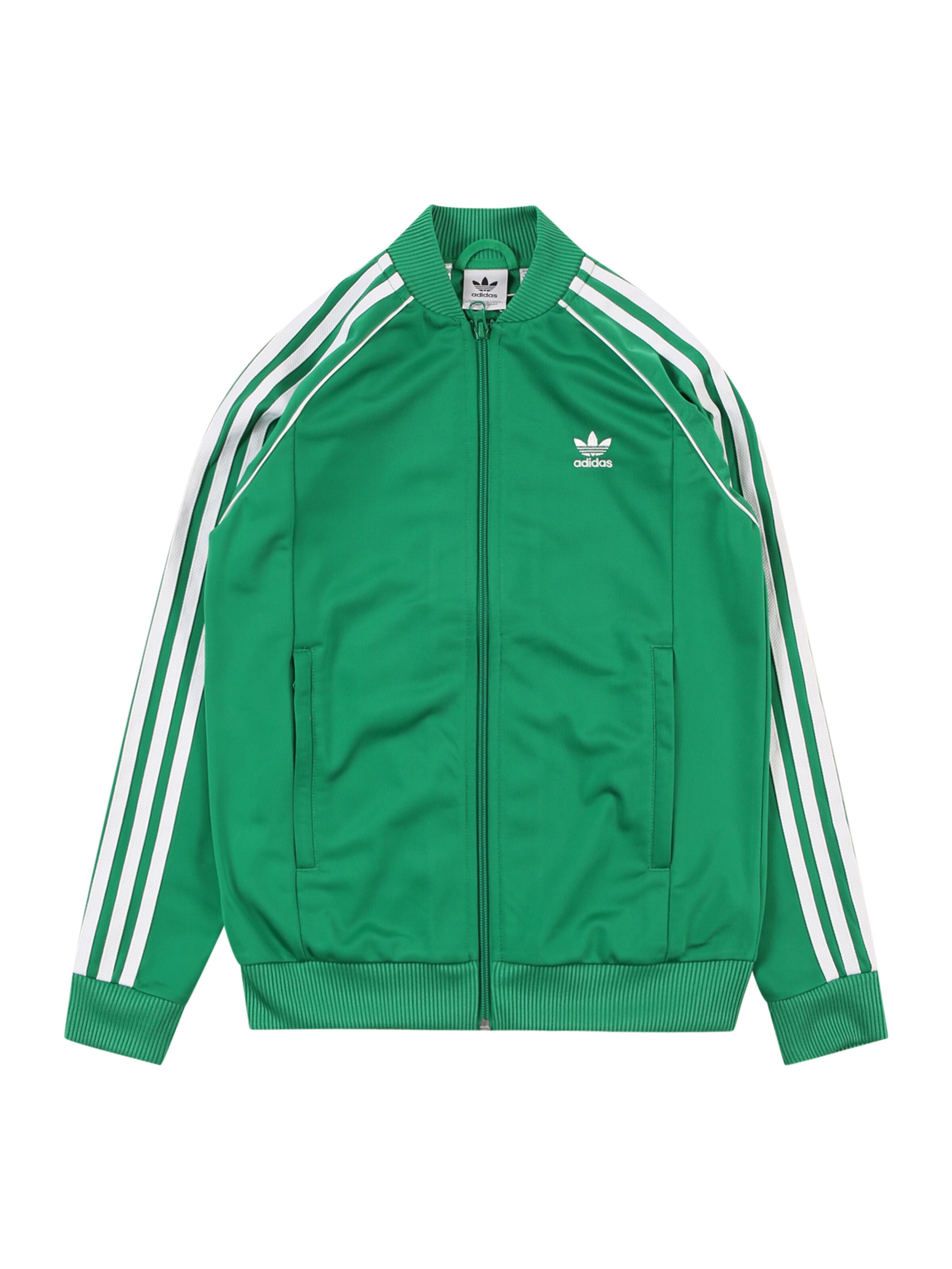 ADIDAS ORIGINALS - Sudadera con cremallera 'Adicolor' en verde: frente