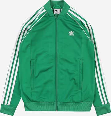 Giacca di felpa 'Adicolor' di ADIDAS ORIGINALS in verde: frontale