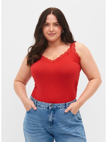 Zizzi Top in Rood: voorkant