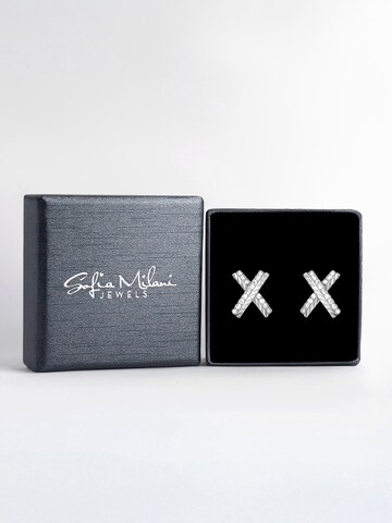 Sofia Milani Ohrringe 'X'‌‌‌‌‌‌‌‌ in Silber