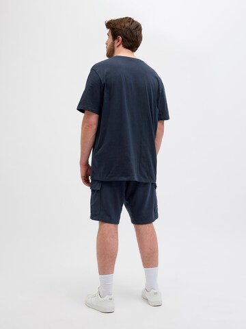mėlyna Jack & Jones Plus Marškinėliai 'JJHUDSON'