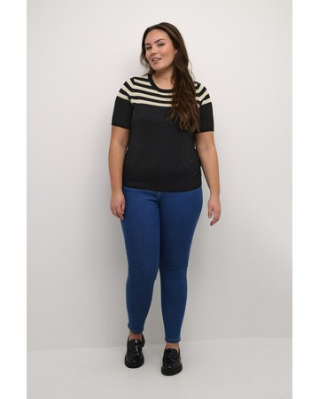 KAFFE CURVE Pulóver - fekete