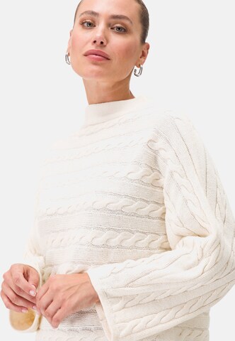 zero Strickpullover mit Trompetenärmeln in Beige