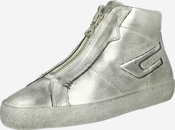 DIESEL Sneakers hoog in Zilver: voorkant